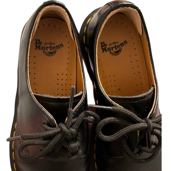 Dr. Martens 1461 Black Leather Oxfords Split Size 7/8 Y2K Grunge Punk Goth - Picture 4 of 10